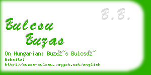 bulcsu buzas business card